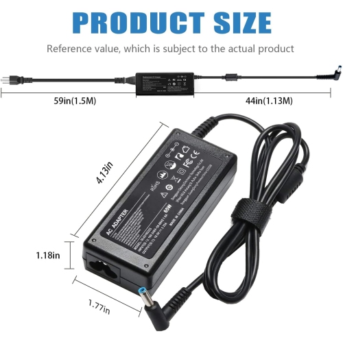 Charger for Hp is 13252 Laptop Power Cord Supply Replacement 65W 45W for Hp Pavilion Spectre Envy X360 11 13 15 Zbook Elitebook 820 830 840 850 G3 G4