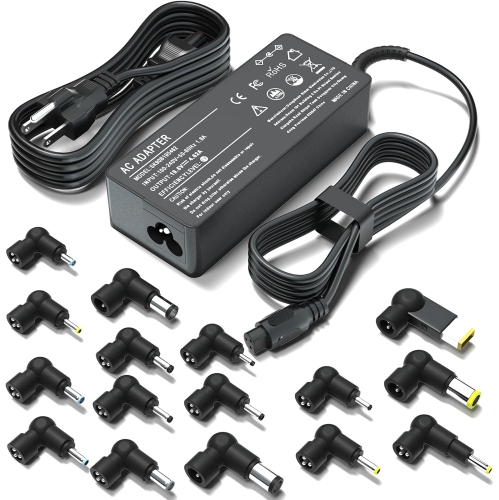 90W 16Tips Universal Laptop Charger - Fit for HP Dell Acer Asus Lenovo Samsung LG IBM Google Toshiba Sony Fujitsu MacBook Pro Gateway Notebook Ultrab