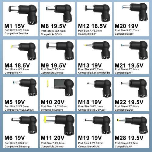 90W 16Tips Universal Laptop Charger - Fit for HP Dell Acer Asus Lenovo Samsung LG IBM Google Toshiba Sony Fujitsu MacBook Pro Gateway Notebook
