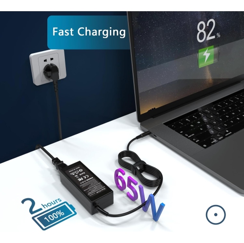 65W 45W Charger for Dell Inspiron 13 14 15 16 17 11 3000 5000 7000 Series Inspiron 3511 3520 3510 3583 3585 3525, Latitude 13 14 15 3520 3510 3540