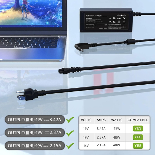 N15Q8 Laptop Charger for Acer Chromebook CB3-532 CB3-132 C720 C731 C740 C738T N20C5 N16P1 A11-065N1A Pa-1450-26 ADF-45FE A13-045N2A N15Q9 R11 14 13