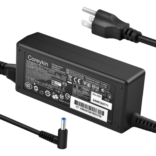 Charger for HP Laptop Computer Smart Blue Tip, Compatible with Pavilion x360 11 13 15, Elitebook Folio 1040 G1, Stream 13 11 14, Spectre ultrabook