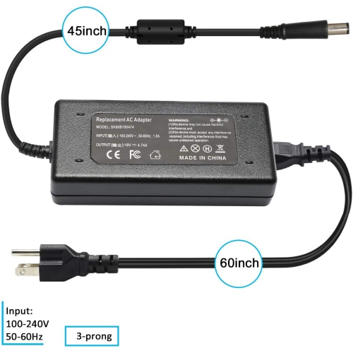 90W AC Adapter Laptop Charger for HP Elitebook 8470p 8460p 8440 8440p 8530p 8540p 8560p 8570p 6930p 2540p 2560p 2570p 2760p 8530w 8540w 8570w 8770w
