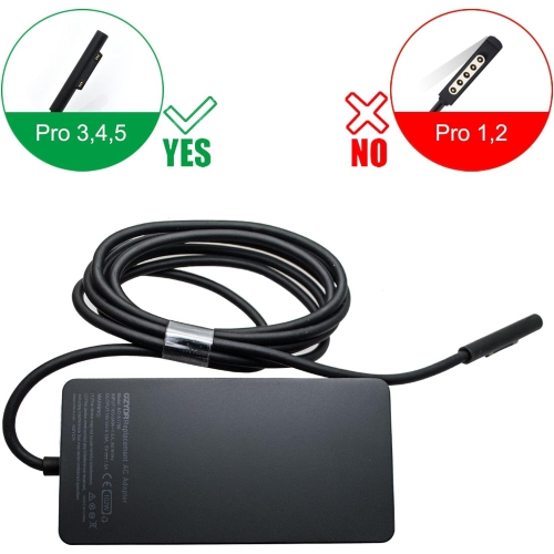 15V 6.33A Surface Book 2 Charger 102W Surface Laptop Power Supply for Microsoft Surface Book 2/3 Surface Laptop 2/3 Surface Pro 7 Pro 6 Pro 5 AC