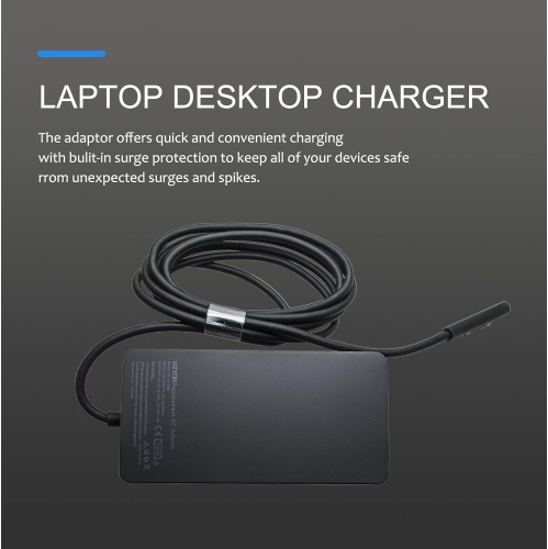 15V 6.33A Surface Book 2 Charger 102W Surface Laptop Power Supply for Microsoft Surface Book 2/3 Surface Laptop 2/3 Surface Pro 7 Pro 6 Pro 5 AC