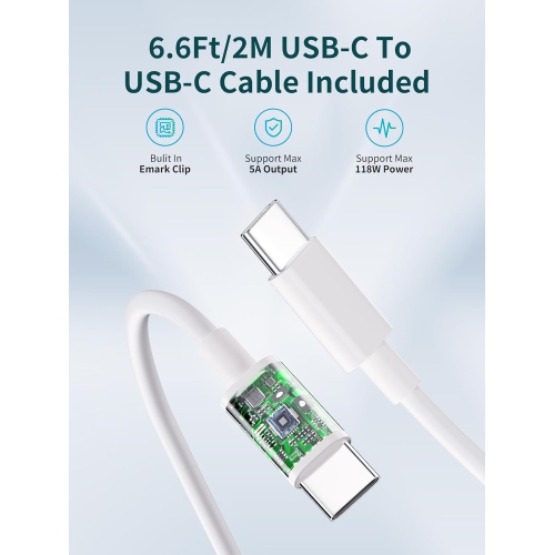 Macbook Pro Charger 118W Usb-C Power Adapter For Macbook Pro Air 13 14 15 16 Inch Mac Book Laptop Retina M2 M1 2023 2022 2020 2019 2018 2017 2016