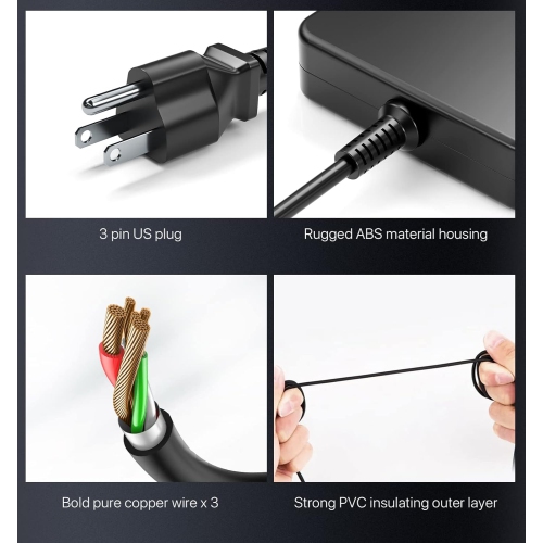 240W Alienware Laptop Charger GA240PE1-00 fit for Dell Alienware M15 17 15 R3 R4 R5 R2 13 M17 X51 M17X M18X G5 G7 Precision 7710 7540 M6400 M6500