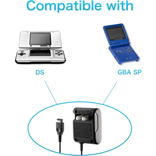 Gameboy Advance SP Charger, AC Adapter for Nintendo NDS and Game Boy Advance SP Systems Power Charger, Wall Travel Charger Power Cord Charging Cable