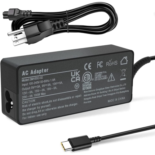 DOLAER  100W USB C Charger-USB-C-Laptop-Charger - Fast Charging for Lenovo, Thinkpad, HP, Asus, Acer, Macbook, Msi, Dell Computer Tablet Chargers