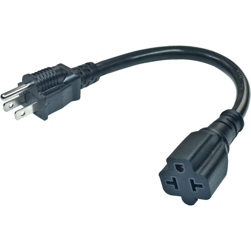 [4 in 1] 15 Amp Household AC Plug to 20 Amp T Blade Adapter,5-15P to 5-20R,5-15P to 6-15R,5-15P to 6-20R, 4 in 1 AC Power Adapter,15A 125V to 20A