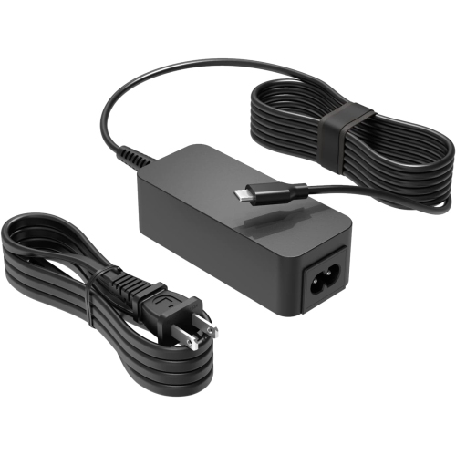 Chargeur Chromebook d'45&nbsp;W pour tous les portables Chromebook, connecteur USB-C, chargement haute vitesse, cordon d'alimentation prolongé,