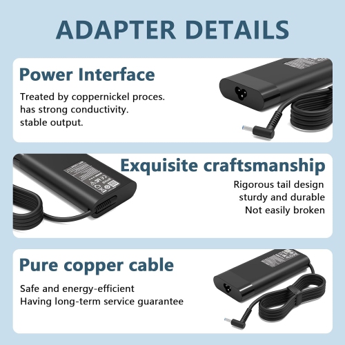 135W Laptop Charger for HP Spectre X360 15 16 15-ch000 15-df0000 15-df1000 15-eb0000 16-f0000 16-f1000 16-f2000 Laptop for HP Pavilion Gaming 15 17
