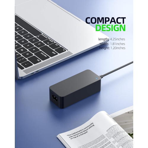 Charger for Lenovo Laptop, ThinkPad, Yoga,, Square Tip Connector, 65W, 45W