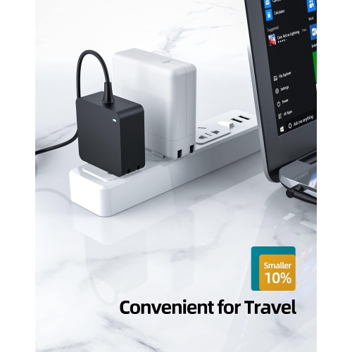 Universal Charger for Asus Laptop with Round Port - Compatible with Vivobook, Zenbook & More, 65W/45W/33W, LED Indicator, 7.5Ft Power Cable