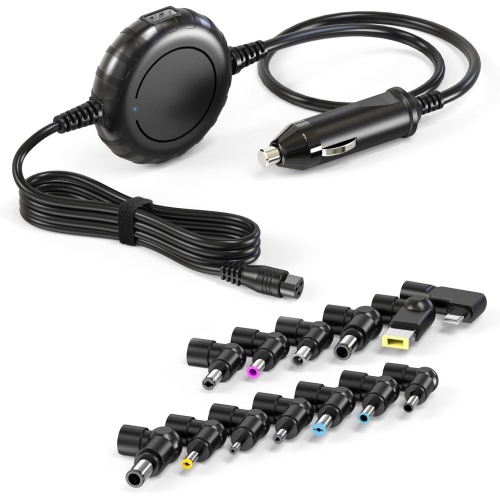 Universal Laptop Car Charger with USB C for HP Dell Asus Lenovo Samsung MacBook Pro Air Google Chromebook Ultrabook Notebook