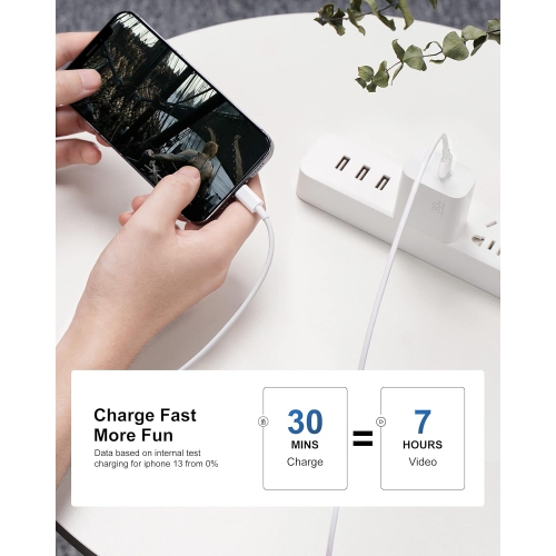 Chargeur USB-C de 30 W pour Pixel 9/9 Pro/XL/Fold/8/7/6/5 de Google, iPhone 16/15 Pro Max/Plus, MacBook Air 13/12 po, iPad Pro/Air,