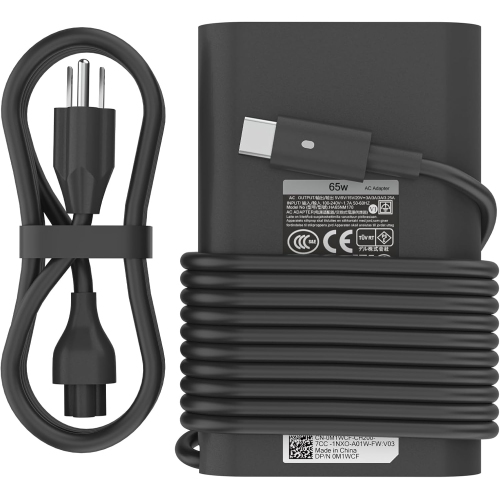 Chargeur de portable USB-C de 65 W conçu pour les ordinateurs Latitude 5440 5540 5420 5520 7420 5430 7430 7330 7340, Chromebook 3100 XPS 13 de type C