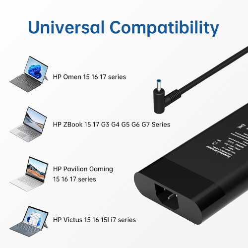 200W 19.5V 10.3A AC Charger Compatible with HP OMEN Pavilion 15 16 17 Envy 15 2020 ZBook 15 17 Victus 15 16 ZBook Firefly 15 17 G3 G4 G5 Laptop Power