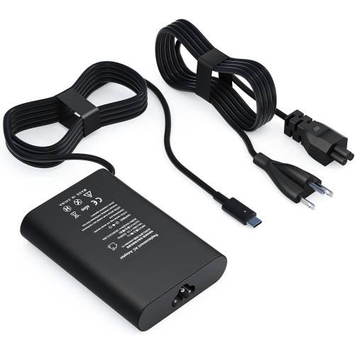 Image 1 de 7.. Adaptateur c.a. USB-C de 65&nbsp;W pour portable de Dell, cordon d'alimentation à chargement rapide pour chargeur de rechange de type C Latitude 5330