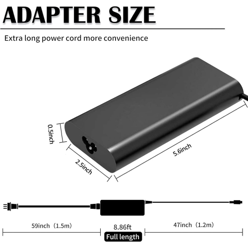130W Laptop Charger USB C for Dell XPS 15 9530 9510 9520 9500 17 9700 9720 9710 Latitude 5520 5531 5511 5521 Precision 15 5570 3541 3571 5550 5560