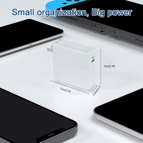 100W GaN Charger,Compatible with MacBook Pro Charger, for Replacement MacBook Pro16, 15, 14, 13, MacBook 12inch,MacBook Air 13 Inch, iPad Pro and