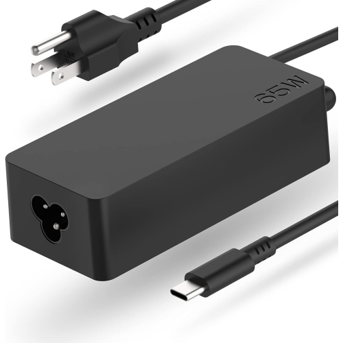 65W USB C Laptop Charger for Lenovo ThinkPad X1 T480 T490 T580s E580 E585 E590 E595 Chromebook C330 S340 300e 500e Yoga 940 930 920 730 Latitude XPS,