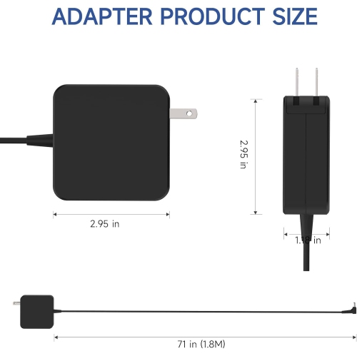 Charger for Lenovo,65W Laptop Charger for Lenovo IdeaPad 110 110s 120 120s 130s 320 330 330s 510 510s 710 710s Flex 4 5 6 14 15 1480 1580 Chromebook