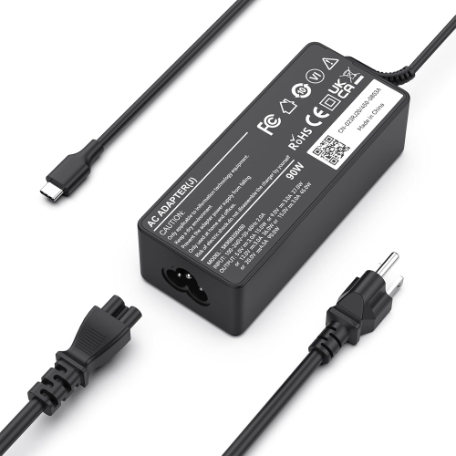 DOLAER  90W USB C Fast Charger Ac Adapterr for Lenovo Thinkpad/yoga/ideapad, HP Spectre X360, Dell 0Tdk33 Laptop Power Adapter Supply Cord