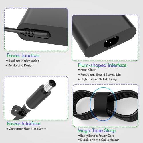 330W 19.5V 16.92A Slim GaN AC Charger for Dell Alienwar X51 X17 R1 R2 M17 R3 R4 M18x R1 R2 R3 Area-51m R1 R2 P45E P48E P38E ADP-330AB D DA330PM111