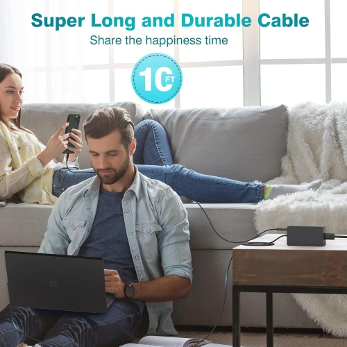 65 W de chargement Surface Pro pour Surface Pro 10, 9, 8, 7+, 7 de Microsoft 6, 5, 4, 3, X, Surface Laptop Windows 6, 5, 4, 3, 2, 1, tablette