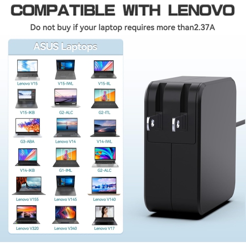 45W Laptop Charger Replacement for Lenovo Ideapad 510-15ISK 510-15IKB 110-14IBR 110-15ISK 110-15IBR 110-15ACL 110-15AST 100s-14IBR Yoga 520-14 710-11