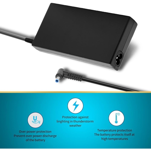 120W Power Supply Adapter for HP USB-C G5 Dock USB-C/A Universal Dock G2 Elite USB-C Pavilion 15 17 Envy Touch Smart M6 M7 15 17 Inch Omen 15 15-5000