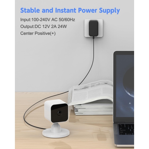 12V 2A 24W Power Supply AC Adapter Transformer Converter Portable Plug Fit for Seagate Goflex Freeagent, WD Western Digital My Book Essential