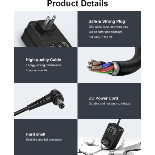 24V 1A 24W DC Power Supply Adapter 100V-240V AC to DC 24 Volt 1 Amp Converter 24 vdc 1000mA 800mA 600mA 400mA 200mA with 5.5mm x 2.1mm Plug for LED