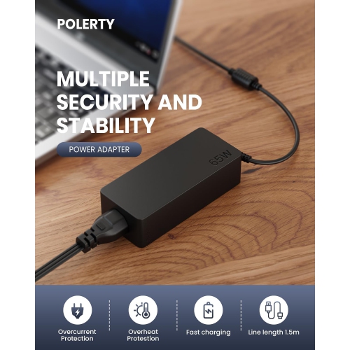 65W Laptop Charger for Toshiba Satellite & Portege Series - Compatible with C55, C655, C850, P50, Z30, Z930, Z830 - Efficient Replacement for Asus HP