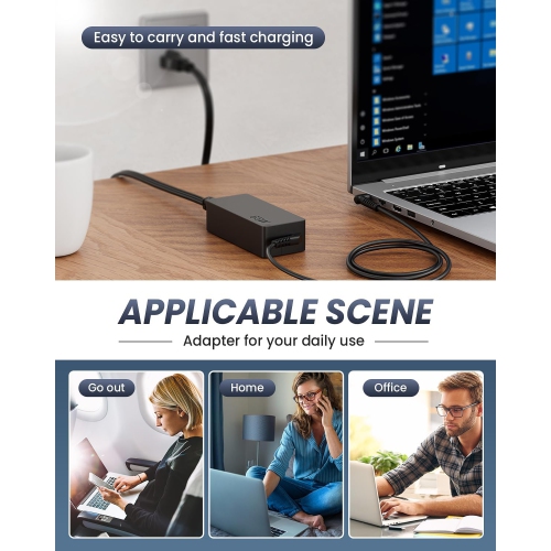 65W Laptop Charger for Toshiba Satellite & Portege Series - Compatible with C55, C655, C850, P50, Z30, Z930, Z830 - Efficient Replacement for Asus HP