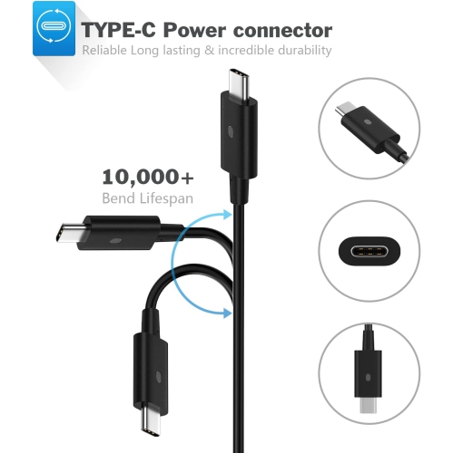 USB C Charger 90W Laptop Charger Replacement for Dell XPS 13 XPS 15 2 in1 9575 ;Precision 5530 2 in 1 9500 17 9700 ;Latitude7420 7320 7390 Latitude