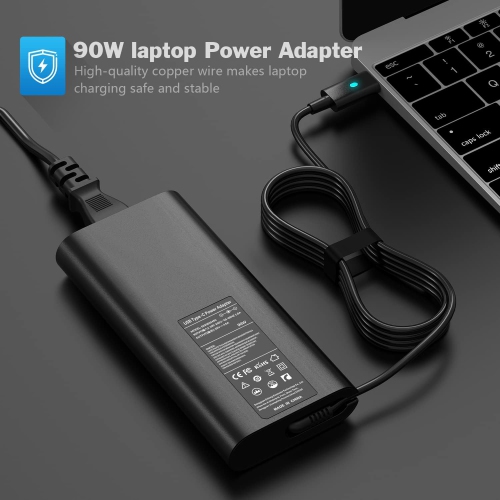 USB C Charger 90W Laptop Charger Replacement for Dell XPS 13 XPS 15 2 in1 9575 ;Precision 5530 2 in 1 9500 17 9700 ;Latitude7420 7320 7390 Latitude