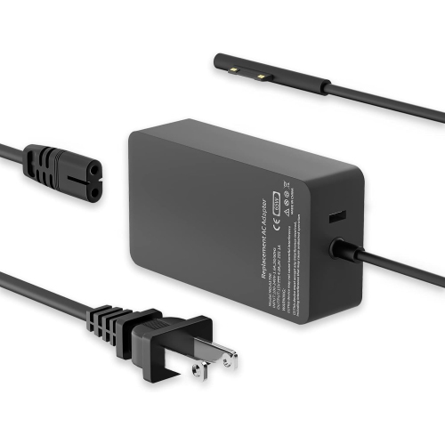 Chargeur Surface Pro de 65&nbsp;W pour chargeur Surface de Microsoft, Surface Pro 9,8,7+,7,6,5,4,3,X, Surface Laptop 5,4,3,2,1 Surface Go T2,3 de