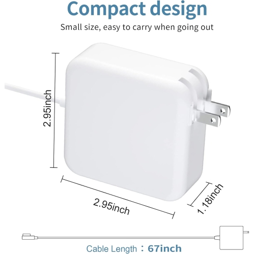 MacBook Pro Charger 85W-L Power Adapter,Compatible with Mac Book Pro 15 &17 Inch A1151 A1297 A1290