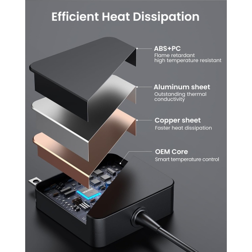 65W 45W Laptop Charger for Asus Vivobook 15 14 16 17, Compatible with Asus Vivobook F X Q TP Series, Zenbook UX Series, [4.0 * 1.35MM] AC Adapter