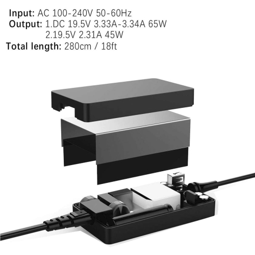 65W AC Charger Fit for Dell Latitude E5440 E5470 7480 E6540 E7440 E7450 E7250 E6440 E6430 7490 7290 5490 5590 5290 15R 5537 17R 5720 17R N7110 Laptop