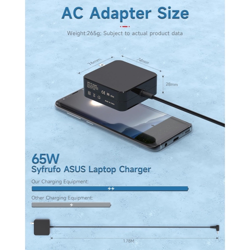 65W 45W 33W Laptop Charger for ASUS Q524 X540S X540L Q504U Q302L X553M UX360C Q200E C300M E402MA Vivobook,Zenbook,Chromebook Computer Charger