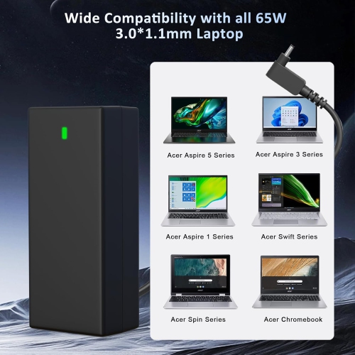 65W 45W Acer Laptop Charger for Aspire 3 5 1 A315-23 A315-34 A315-35 A315-24P A515-46 A515-45 A515-44 A515-55 A515-56 A515-54 A115-32 AC Adapter