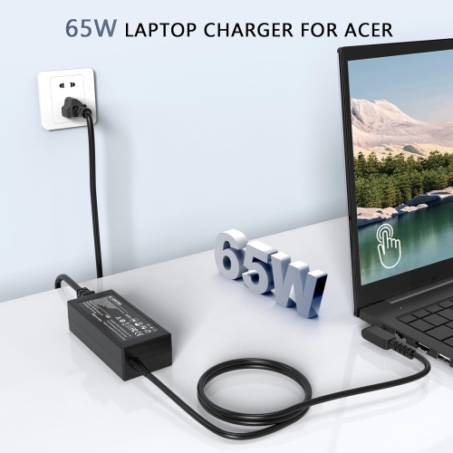 65W 45W Acer Laptop Charger for Aspire 3 5 1 A315-23 A315-34 A315-35 A315-24P A515-46 A515-45 A515-44 A515-55 A515-56 A515-54 A115-32 AC Adapter