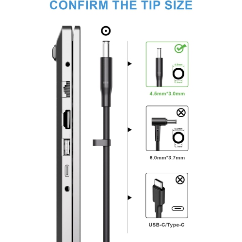 130W AC Adapter Laptop Charger for Dell XPS 15 7590 7570 9530 9560 9550 Precision 5530 5510 5540 5520 M3800 Inspiron 13 7000 7347 7348 Tip 4.5mm