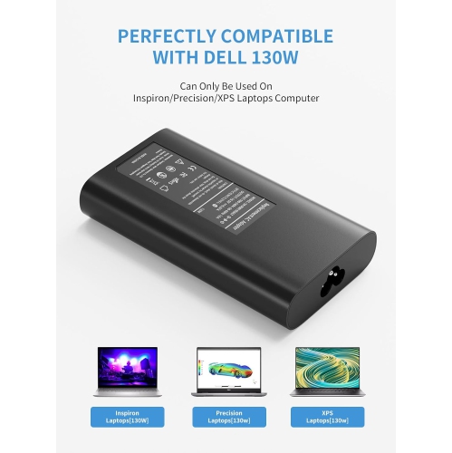 130W AC Adapter Laptop Charger for Dell XPS 15 7590 7570 9530 9560 9550 Precision 5530 5510 5540 5520 M3800 Inspiron 13 7000 7347 7348 Tip 4.5mm