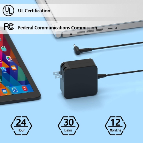 45W Laptop Charger for Asus Vivobook 14 15 Model X540S UX330U UX305 UX360 UX360C Q302L Q504U Q504UA AD883J20 Zenbook Computer Dcin Power Cord