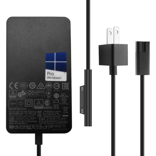 DOLAER  Charger 44W 15V 2.58A Power Supply Compatible With Microsof Surface Pro 6 Pro 5 Fits Model 1796 1800 Power Cord With 5V 1A USB Charging Port