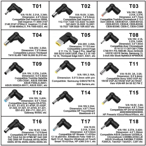 90W Universal Laptop Charger 18.5v 19v 19.5v 20v Laptop Power Cord Adapter Charger for Lenovo Acer Asus Toshiba Dell HP Samsug Sony Gateway Fujitsu